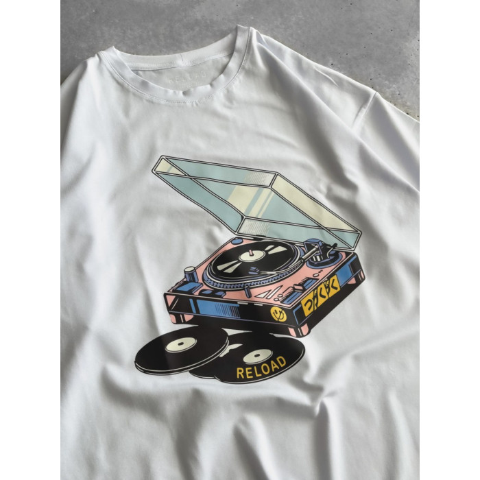 Oversize футболка з принтом
