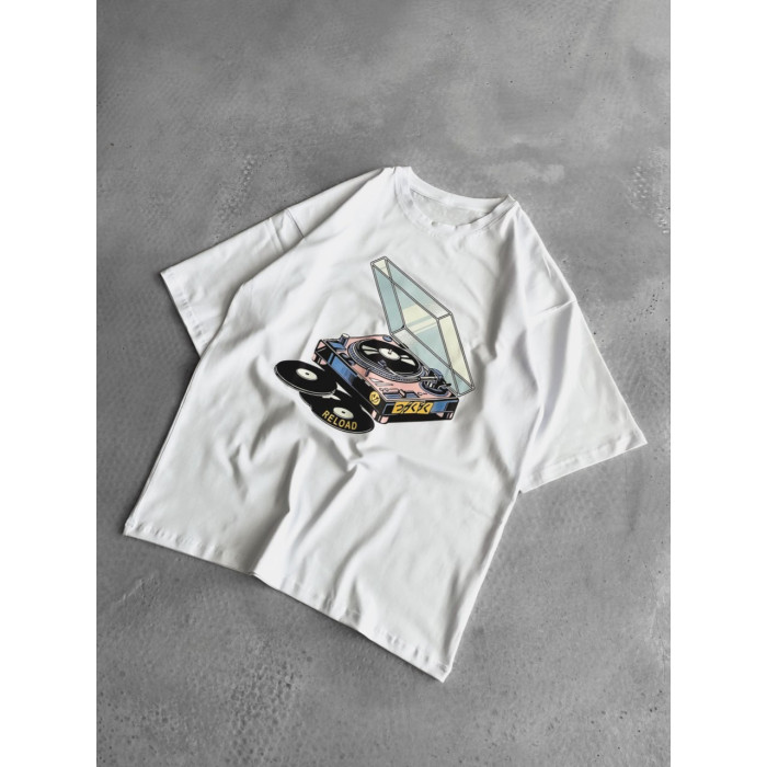 Oversize футболка з принтом