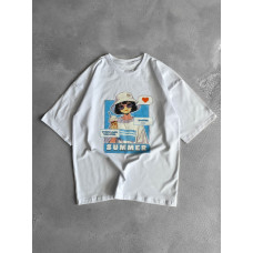 Oversize футболка з принтом