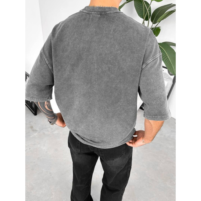 Oversize футболка з вивареної тканини