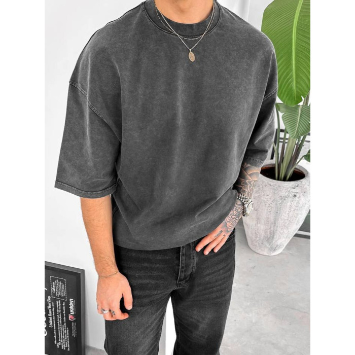 Oversize футболка з вивареної тканини