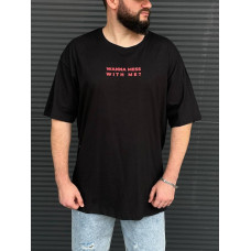 Oversize футболка з принтом