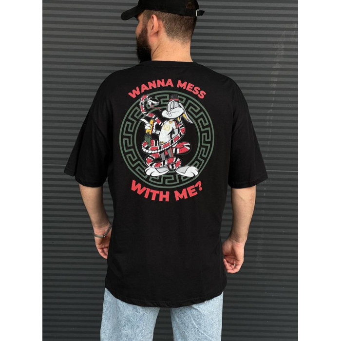 Oversize футболка з принтом