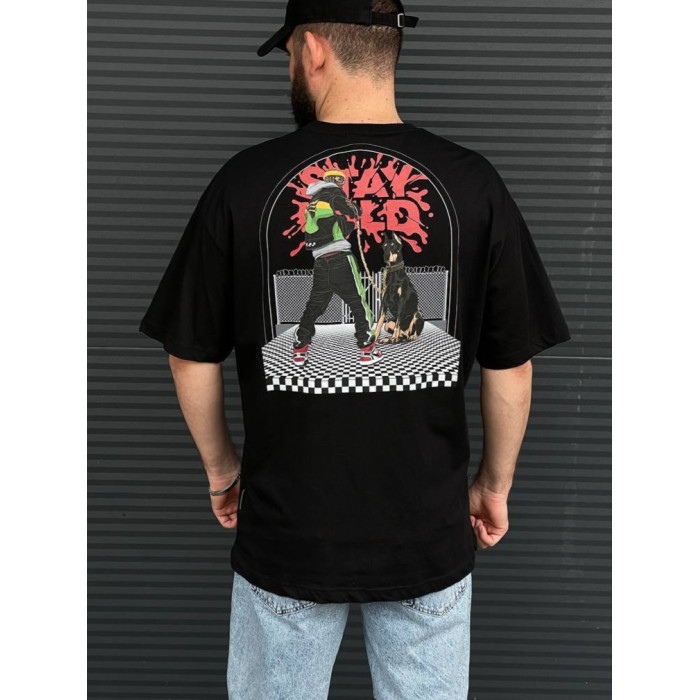 Oversize футболка з принтом