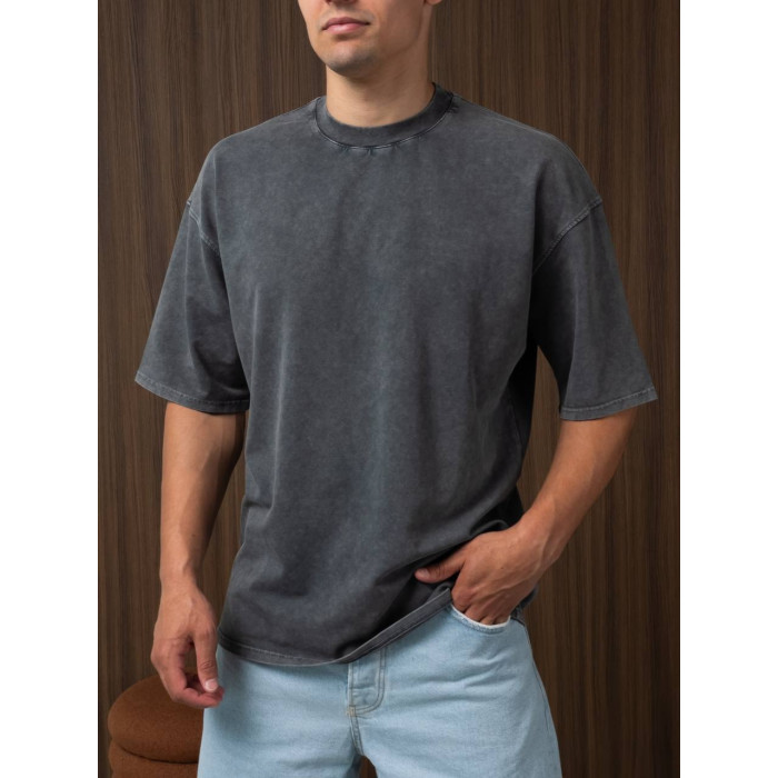 Oversize футболка з вивареної тканини