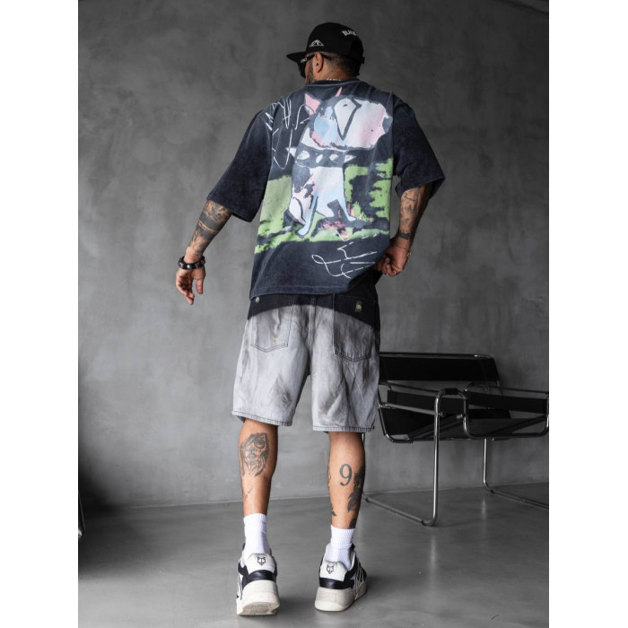 Oversize футболка з принтом