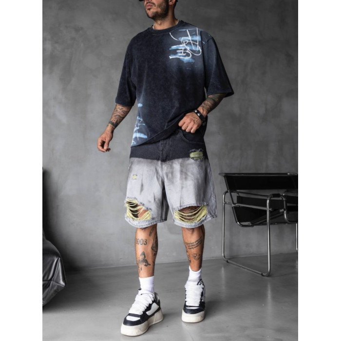 Oversize футболка з принтом