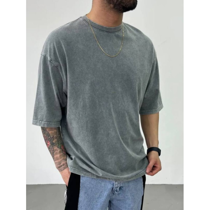 Oversize футболка з вивареної тканини