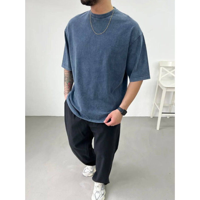 Oversize футболка з вивареної тканини