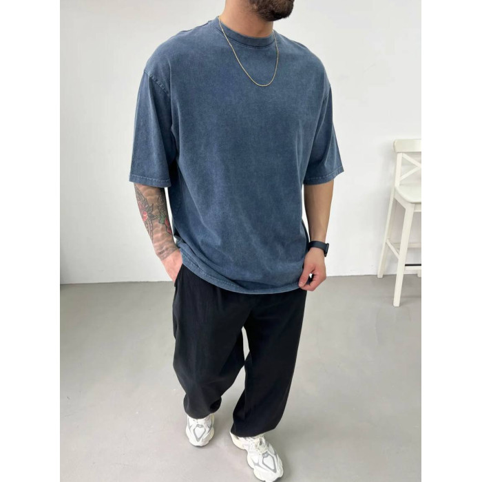 Oversize футболка з вивареної тканини