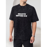 Oversize футболка з принтом