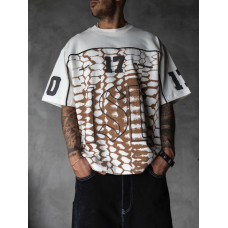 Oversize футболка з принтом