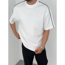 Oversize футболка з акцентною смужкою