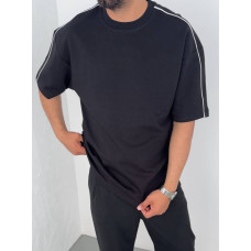 Oversize футболка з акцентною смужкою