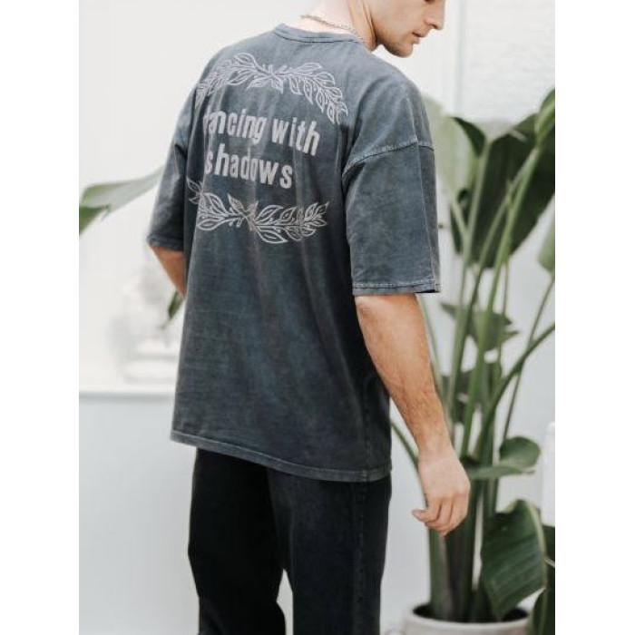 Oversize футболка з принтом