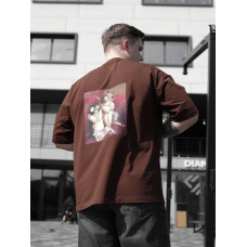 Oversize футболка з принтом