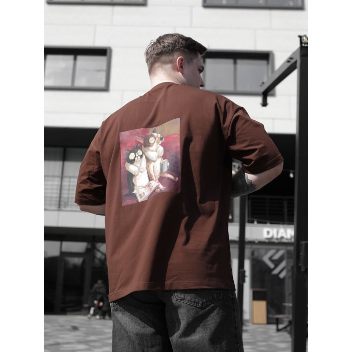 Oversize футболка з принтом