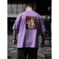 Oversize футболка з принтом