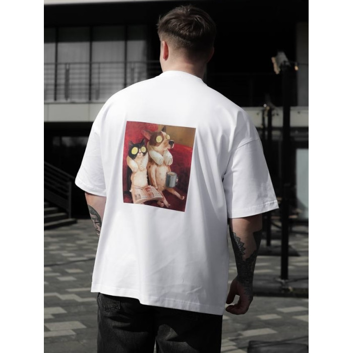 Oversize футболка з принтом