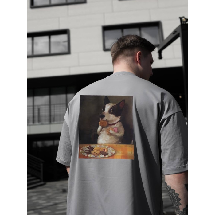 Oversize футболка з принтом