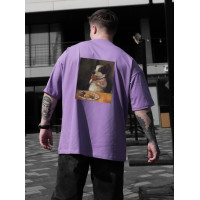 Oversize футболка з принтом