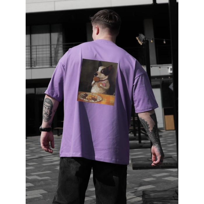 Oversize футболка з принтом
