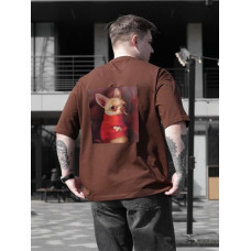 Oversize футболка з принтом