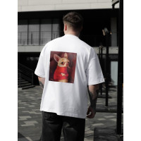 Oversize футболка з принтом