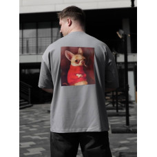 Oversize футболка з принтом