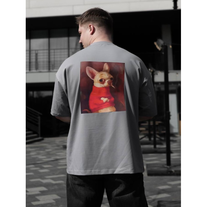 Oversize футболка з принтом