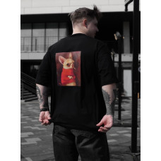 Oversize футболка з принтом