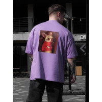 Oversize футболка з принтом