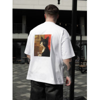 Oversize футболка з принтом