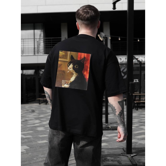Oversize футболка з принтом