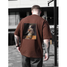 Oversize футболка з принтом