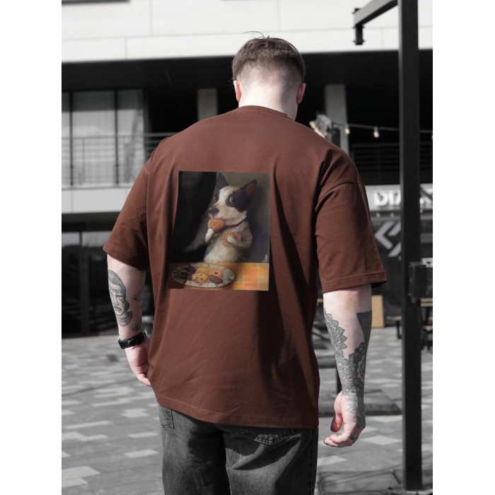 Oversize футболка з принтом