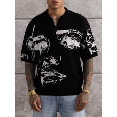 Oversize футболка з принтом