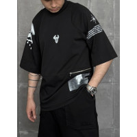 Oversize футболка з принтом