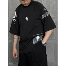 Oversize футболка з принтом