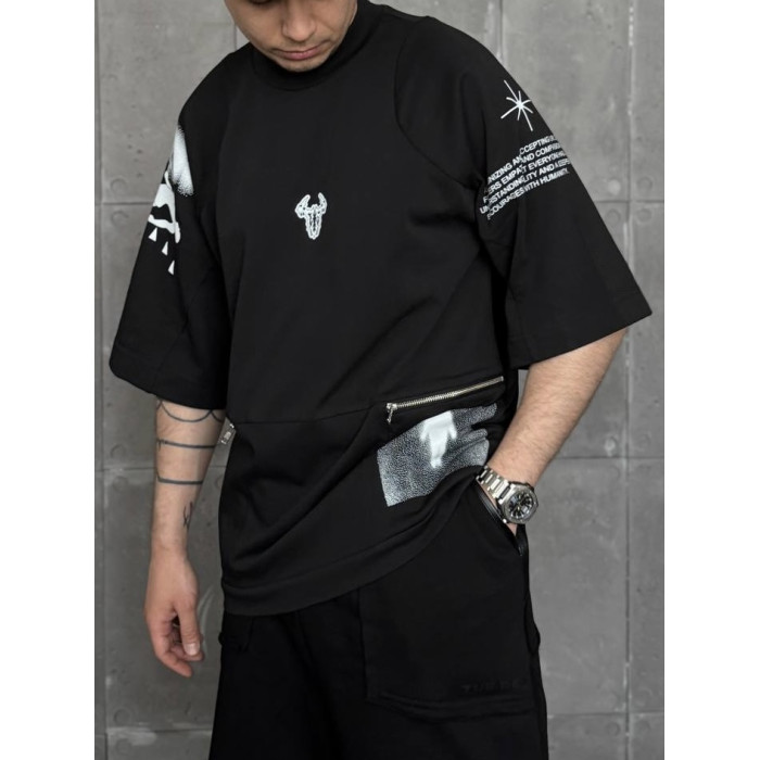 Oversize футболка з принтом