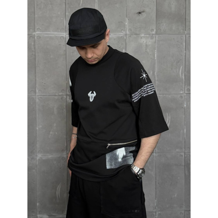 Oversize футболка з принтом