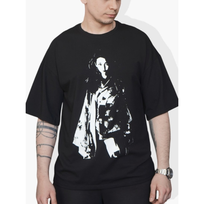 Oversize футболка з принтом