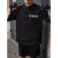 Oversize футболка з принтом