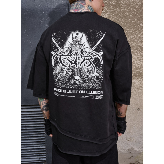 Oversize футболка з принтом