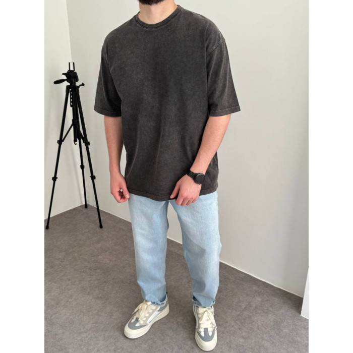 Oversize футболка з вивареної тканини