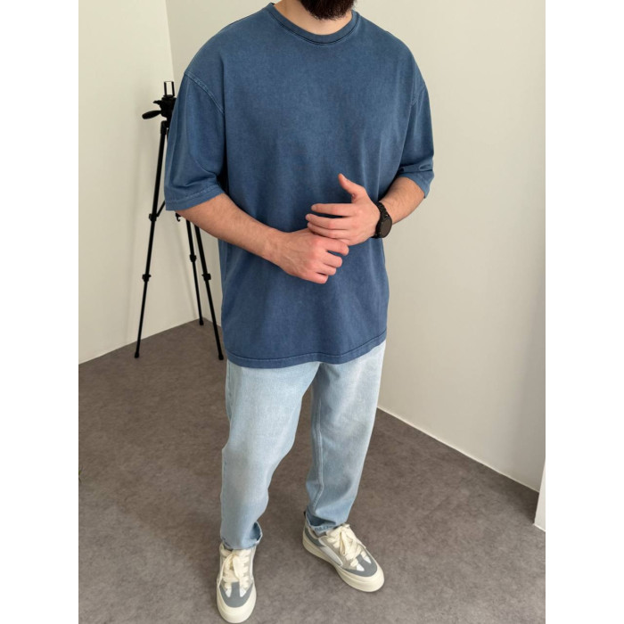 Oversize футболка з вивареної тканини