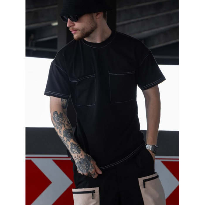 Oversize футболка з акцентними кишенями
