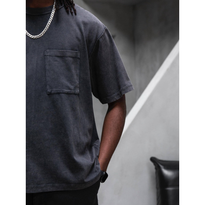 Oversize футболка з вивареної тканини