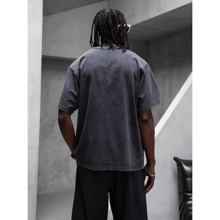 Oversize футболка з вивареної тканини