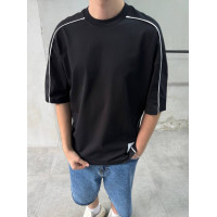 Oversize футболка з контрастним кантом